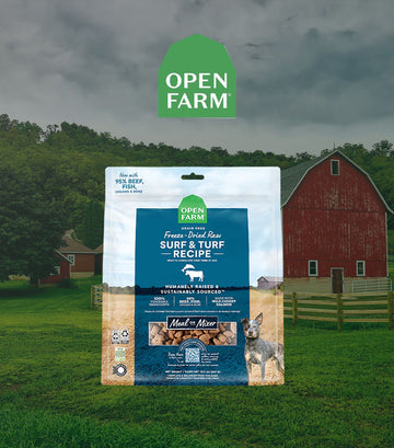 Open Farm, Surf & Turf Recipe, 凍乾海鮮大餐生肉狗糧, 13.5oz/382g